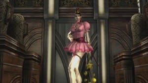 Bayonetta 2 Sexy Skirt Peach Dress Gameplay Screenshot (Wii U)