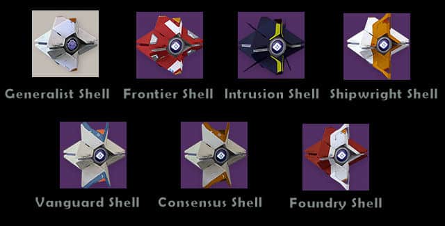 Destiny All Ghost Shells