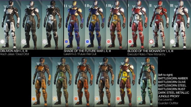 Destiny all shaders from vendors & factions