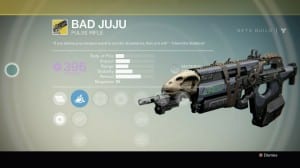 Destiny Bad Juju Exotic pulse rifle