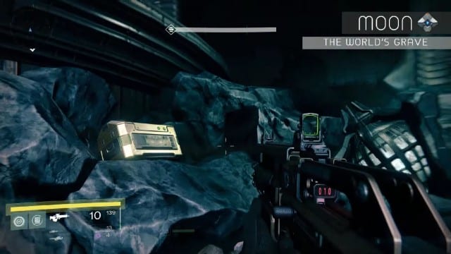 Destiny Gold Chest Location 7 on the Moon, The World's Grave