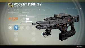Destiny Pocket Infinity Exotic fusion rifle