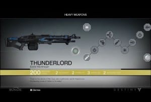 Destiny Thunderlord Exotic machine gun