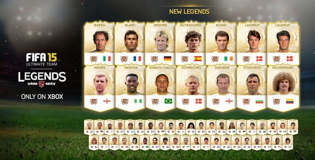 FIFA 15 Legends List