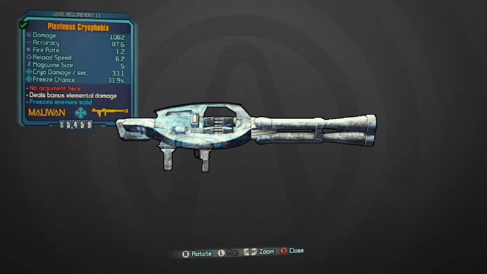 Borderlands: The Pre-Sequel How To Get Cryophobia Legendary Rocket Launcher1600 x 900