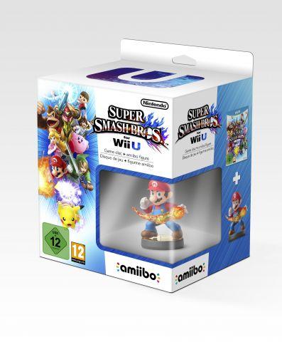 Amiibo Smash Bros. Wii U Mario Figure Bundle Europe Boxart 2014