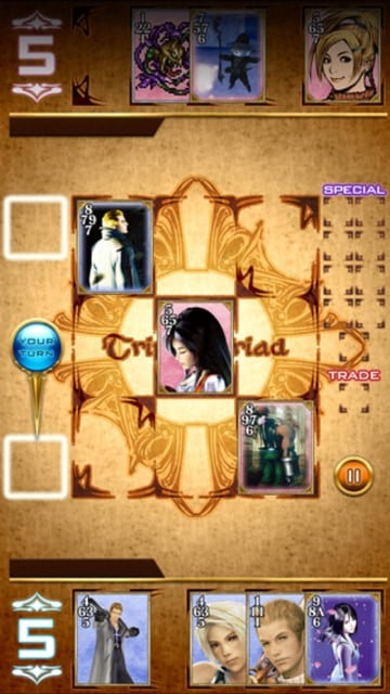 Triple Triad Final Fantasy Portable App Final Fantasy VIII Card Gameplay Screenshot