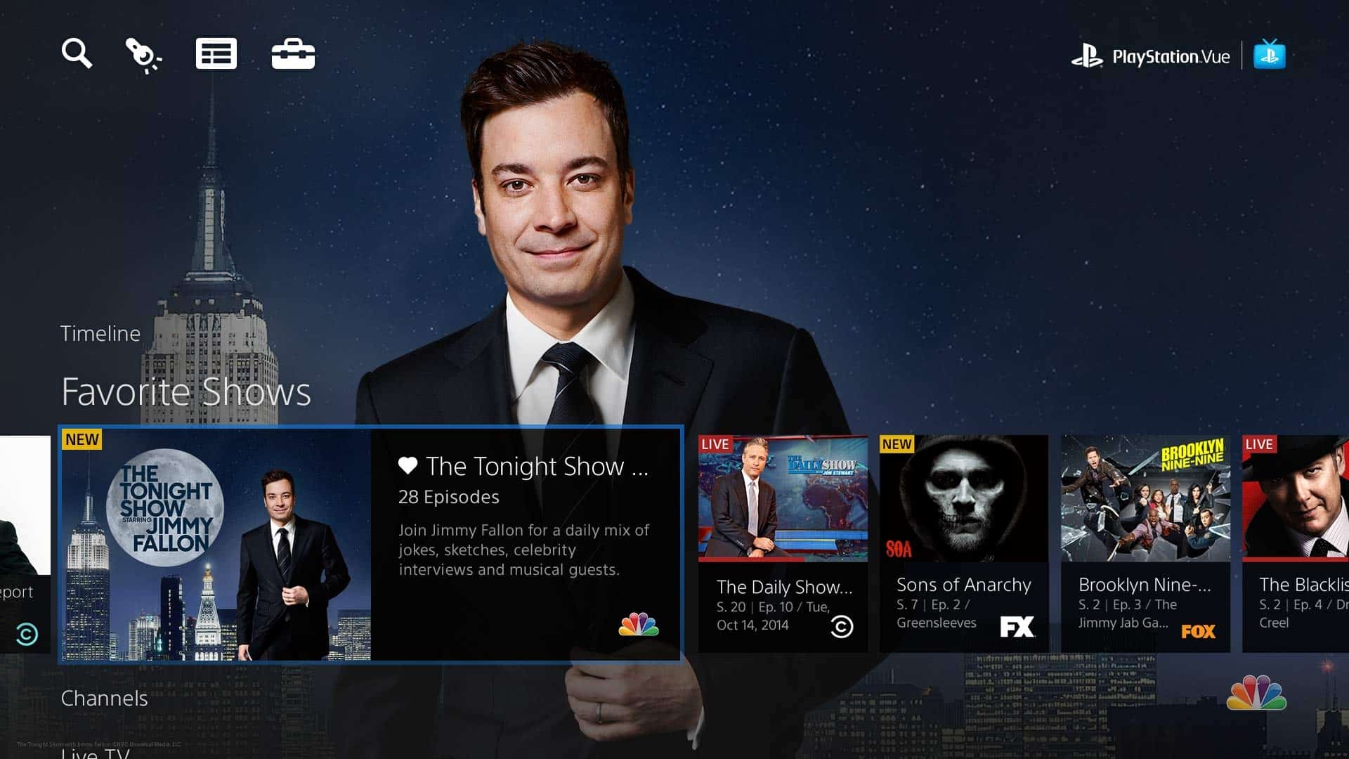 PlayStationVue Tonight Show Jimmy Fallon Screenshot