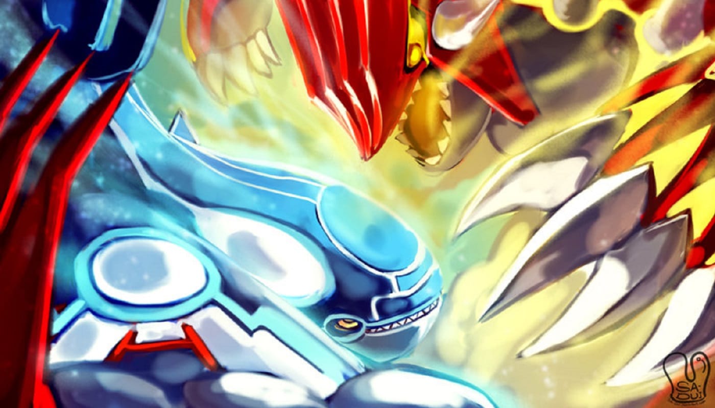 Pokemon Omega Ruby Alpha Sapphire Mega Battle Kyogre Groudon Fanart by Kawacy Deviant Art