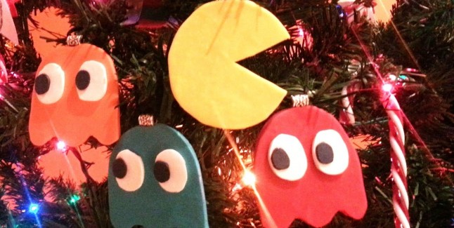 Pac-Man Christmas Wallpaper