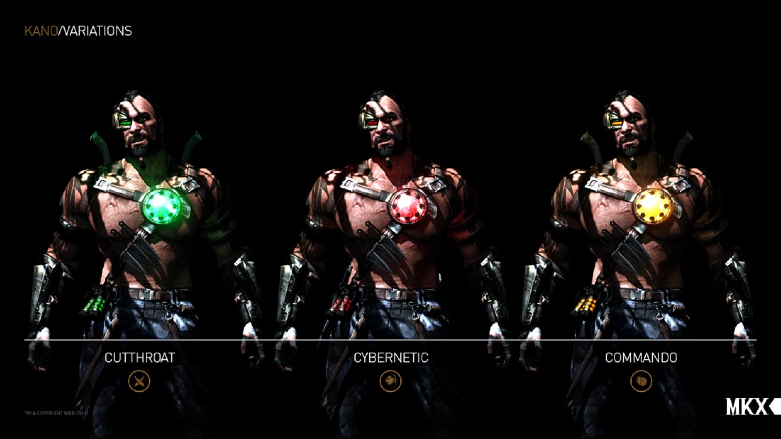 Mortal Kombat X Kano All Variations Character Render Eye On You