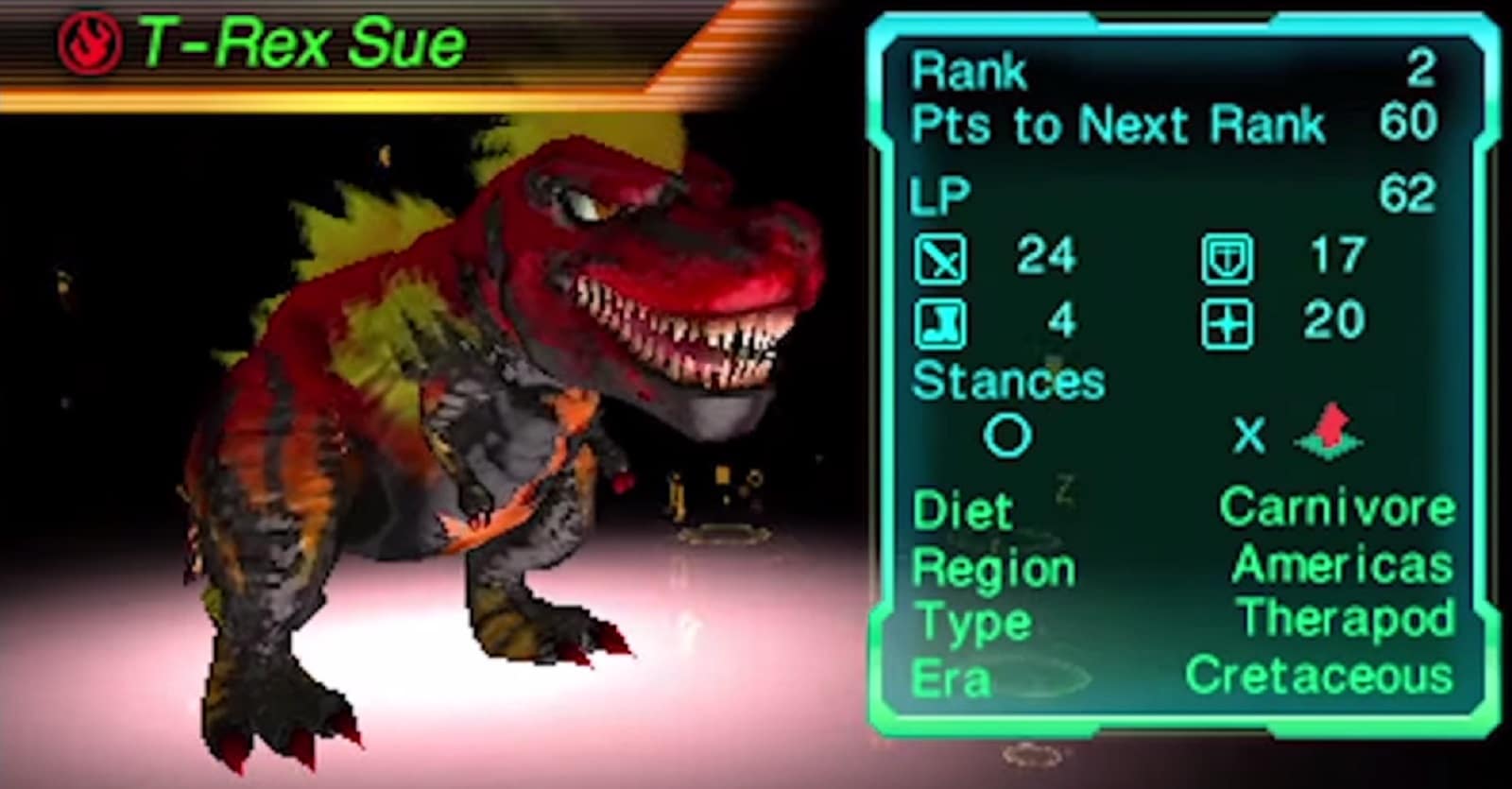Dinosaurs Stats Fossil Fighters 3: Frontier Vivosaur Revive Gameplay Screenshot 3DS