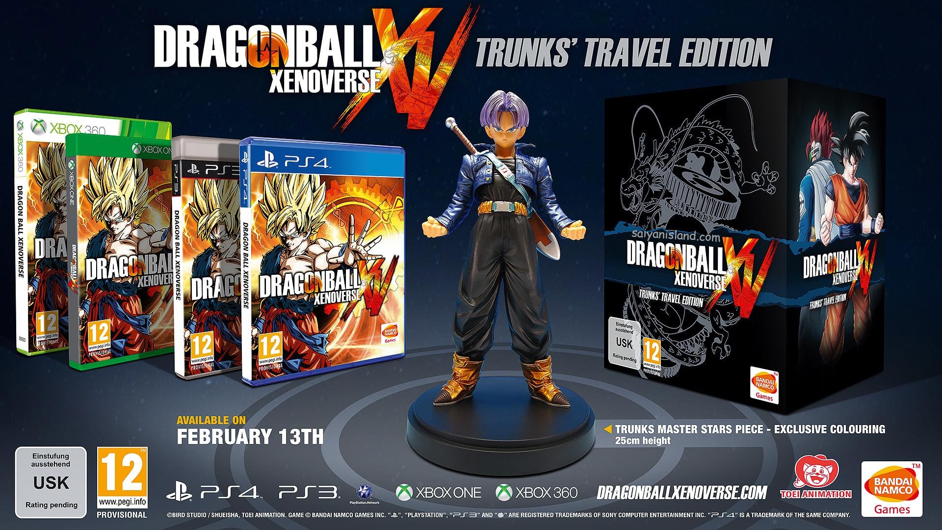 Dragon Ball Xenoverse Collector's Edition Trunks Travel Figurine Packaging