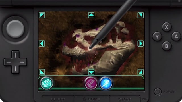 Fossil Fighters 3: Frontier Gameplay Screenshot Fossil Digging 3DS