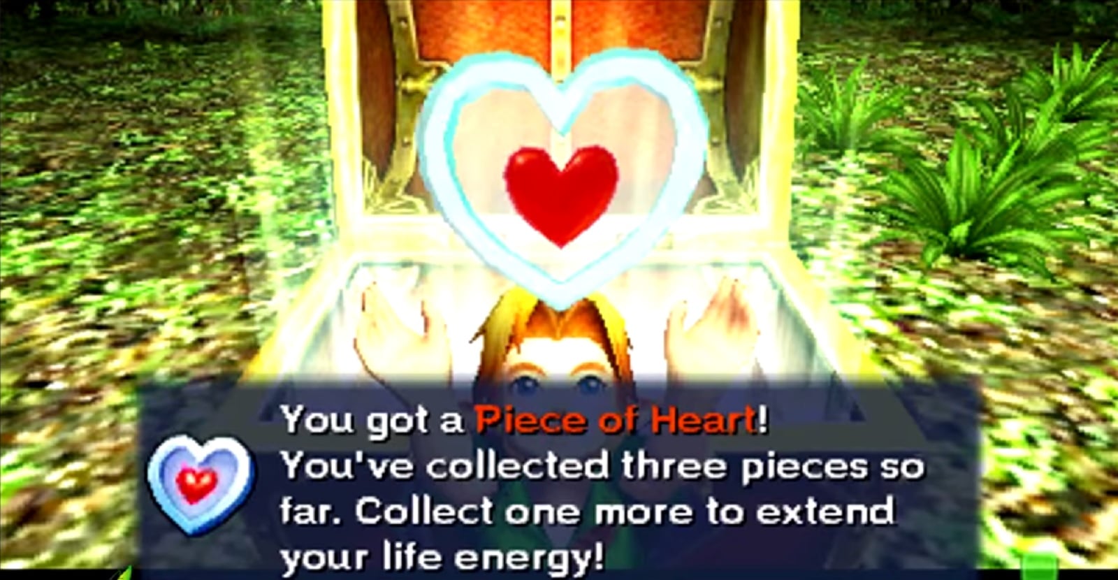 Heart Pieces Majora's Mask 3DS Zelda Collected Dialog Box Gameplay Screenshot