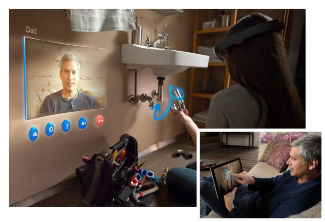 Hololens Pipe Fixing Assistance With Tablet Skype Microsoft Gameplay Screenshot