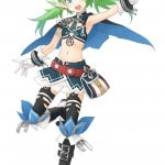Lord of Magna Maiden Heaven Artwork 3DS Girl Green Haired Twirl