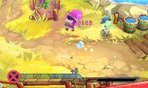 Lord of Magna Maiden Heaven Gameplay Screenshot 3DS Water Barrels