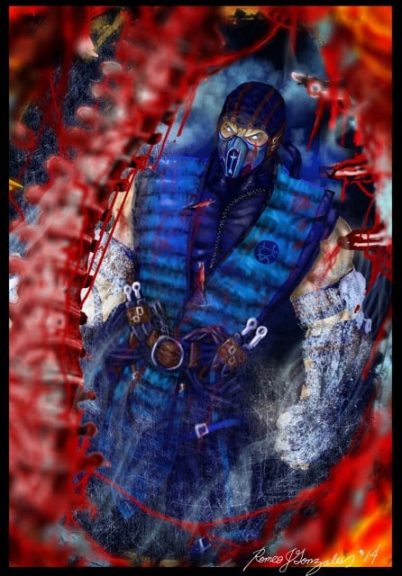 Mortal Kombat X Wallpaper Subzero Hole In Chest Fatality Fanart by Grapiqkad