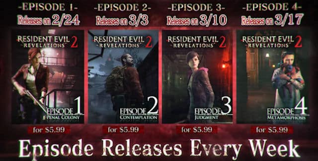 Resident Evil: Revelations 2 Episode 2, 3 & 4 Release Date