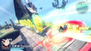Rodea: Sky Soldier Gameplay Screenshot Collecting WiiU 3DS