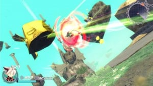 Rodea: Sky Soldier Gameplay Screenshot Fireball WiiU 3DS
