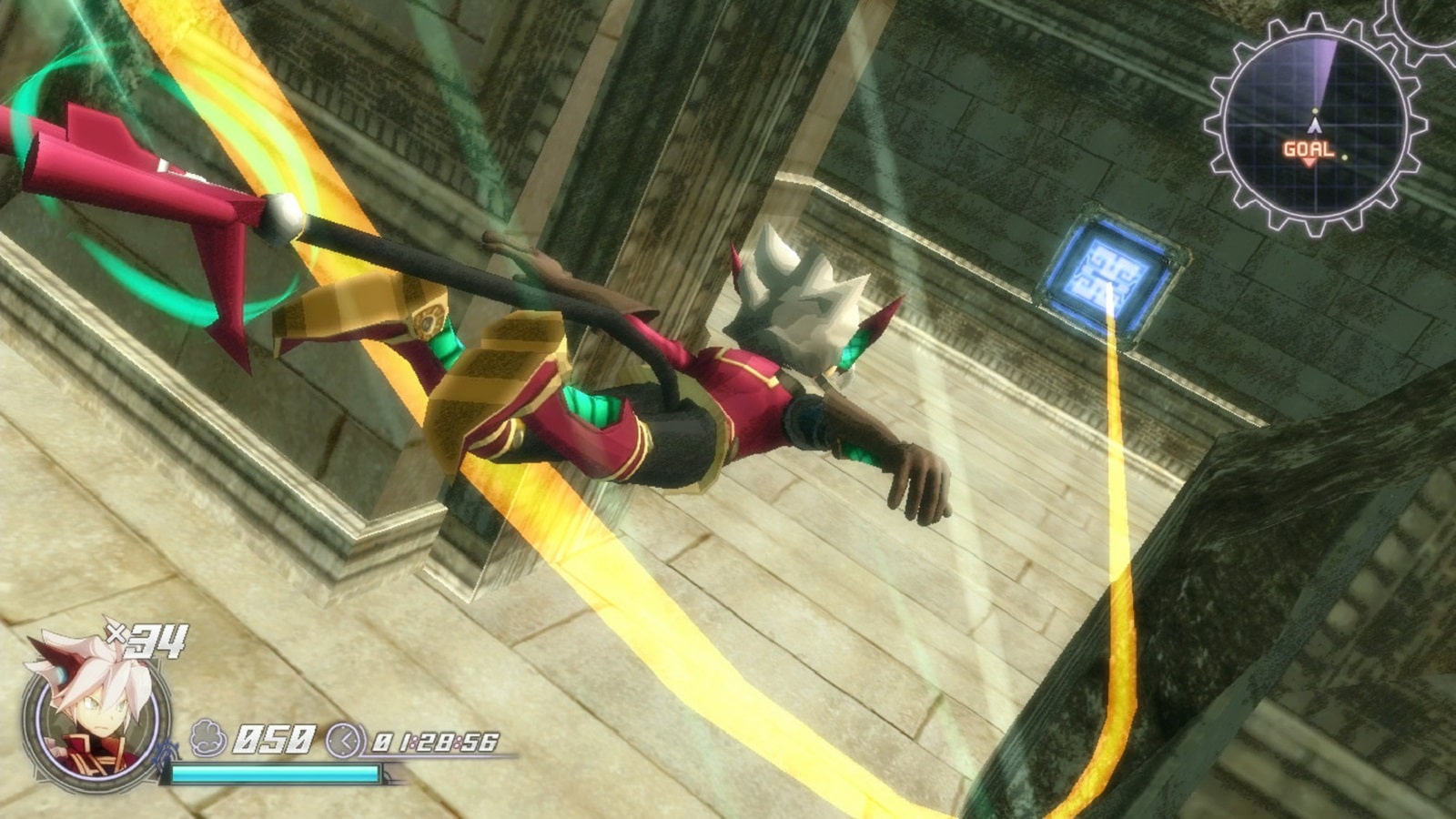 Rodea: Sky Soldier Gameplay Screenshot Flying or Falling WiiU 3DS