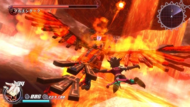 Rodea: Sky Soldier Gameplay Screenshot Phoenix Fireflight WiiU 3DS