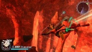 Rodea: Sky Soldier Gameplay Screenshot Volcano WiiU 3DS