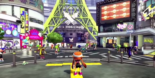 Splatoon Hub Online Plaza Lobby Gameplay Screenshot Wii U