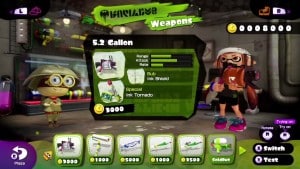 Splatoon Militaristic Crab Weapon Shop Gameplay Screenshot Wii U
