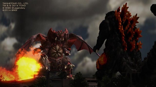 Godzilla PS4 Burning Godzilla Backside Gameplay Screenshot