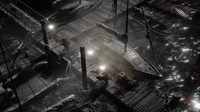 Hatred Gameplay Screenshot PC Pier Brutality Boats & Water