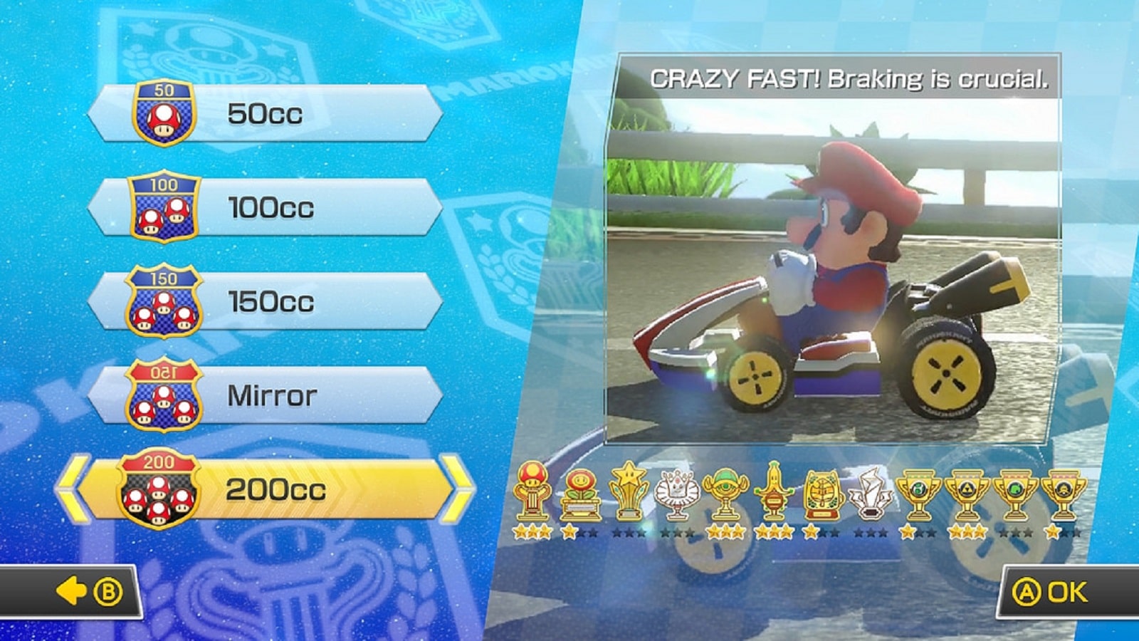 Mario Kart 8 200cc Crazy Fast Mode Gameplay Screenshot Wii U