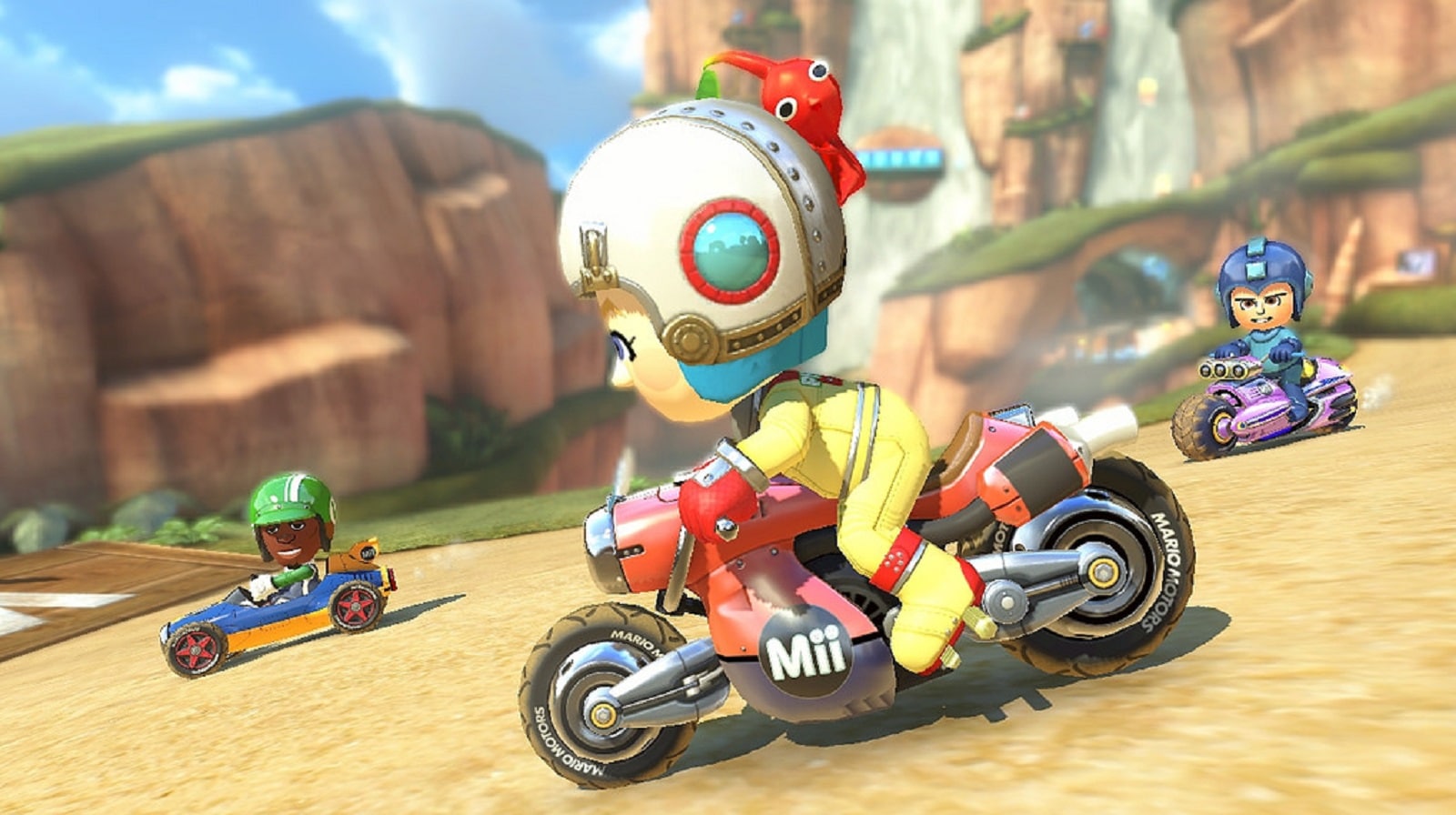 Mario Kart 8 Amiibo Costumes Pikmin Gameplay Screenshot Wii U