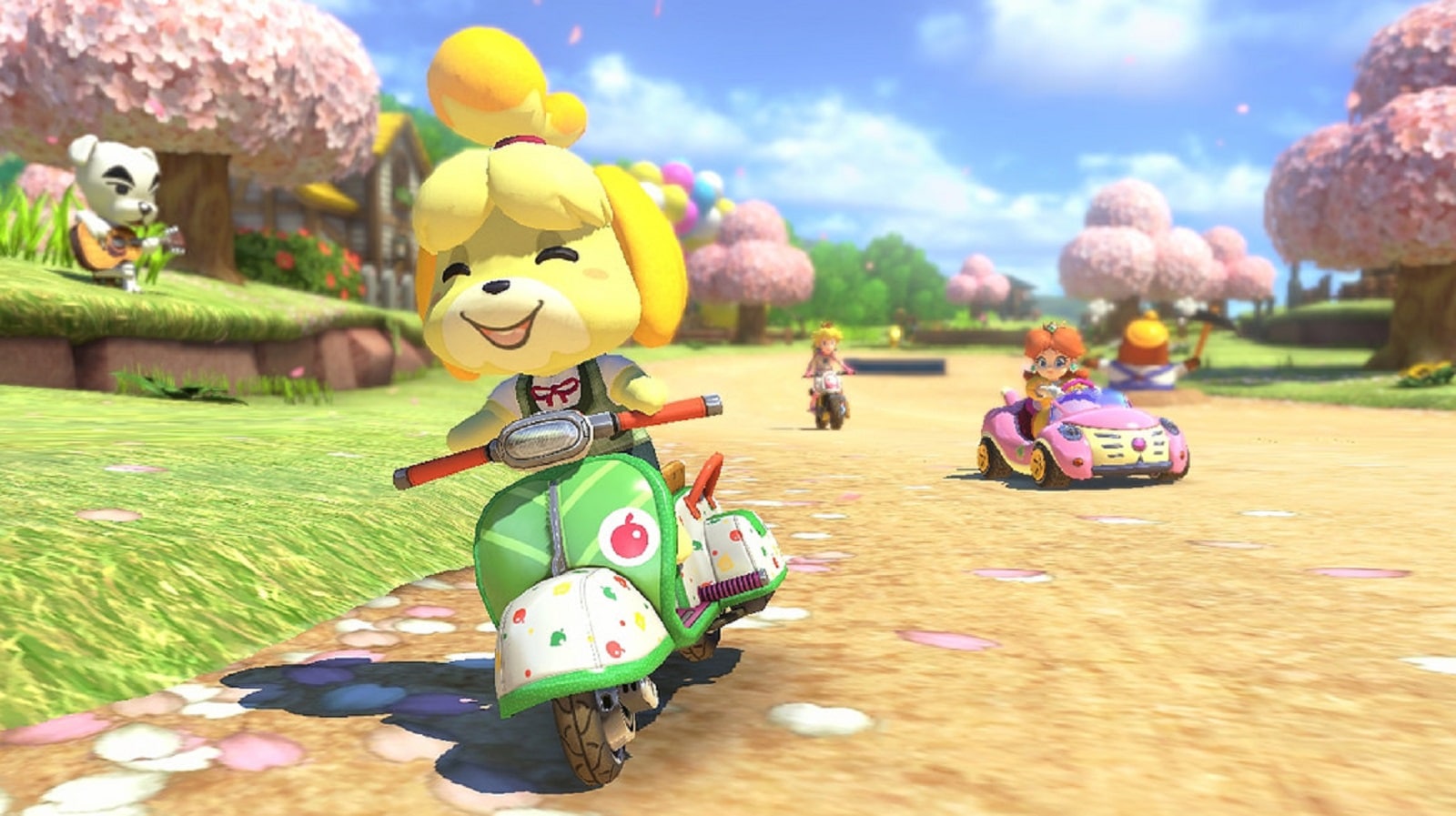 Mario Kart 8 Animal Crossing Gameplay Screenshot KK Slider Rocks Wii U