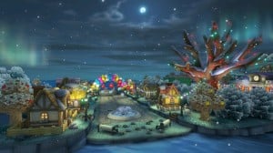 Mario Kart 8 Animal Crossing Tracks Gameplay Screenshot Christmas Lights Wii U