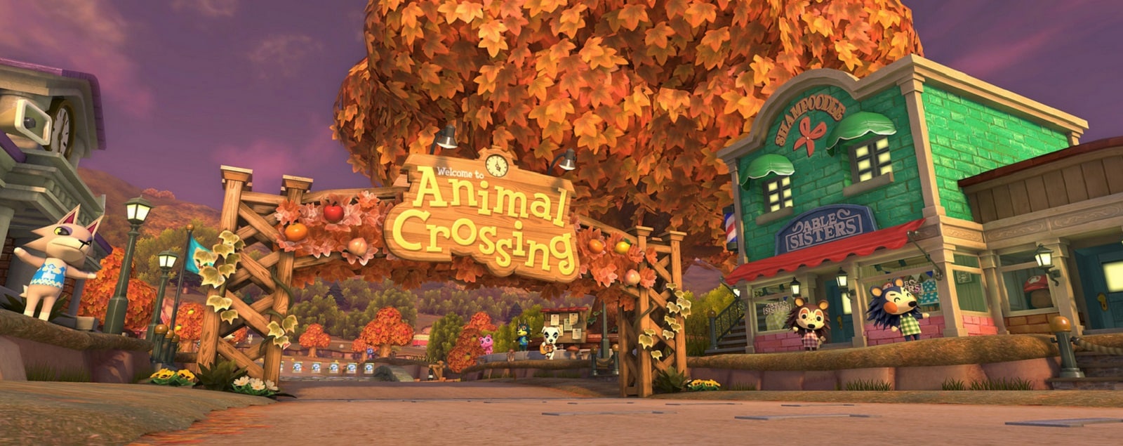 Mario Kart 8 Animal Crossing Tracks Gameplay Screenshot Fall Trees Wii U