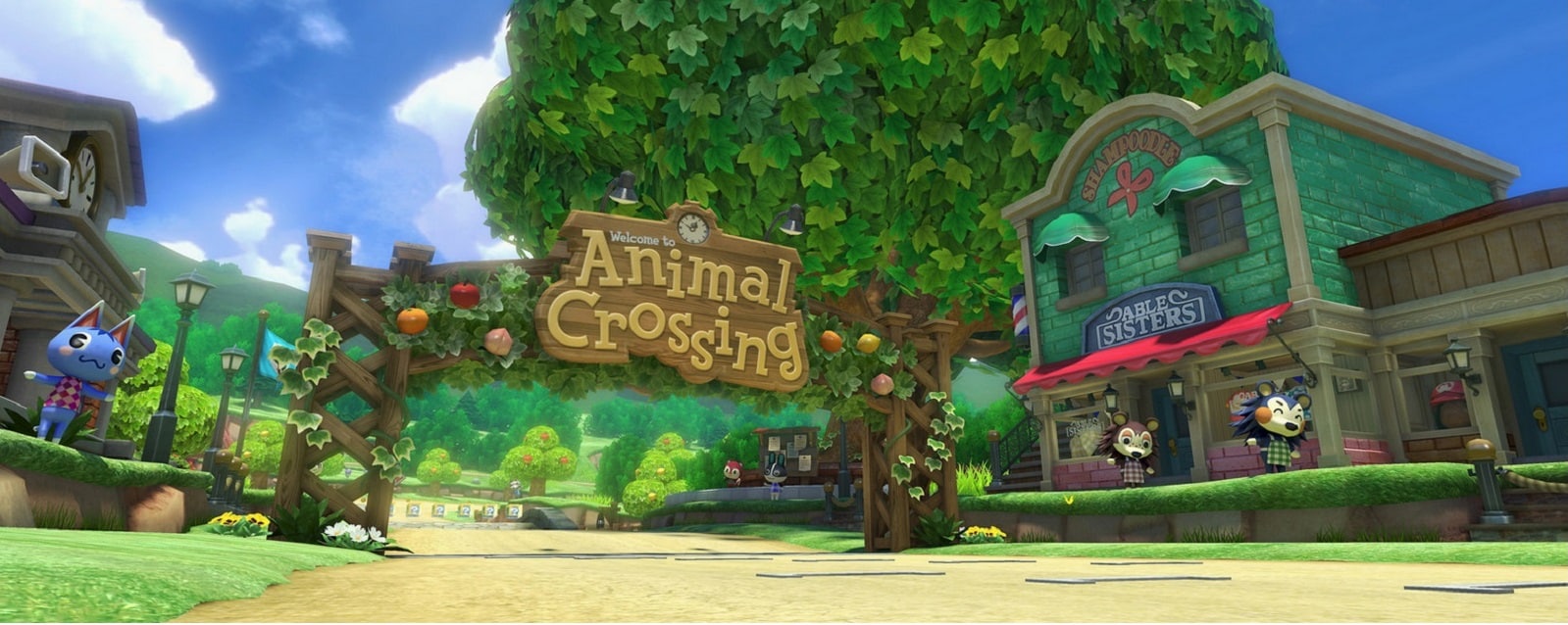 Mario Kart 8 Animal Crossing Tracks Gameplay Screenshot Starting Line Wii U