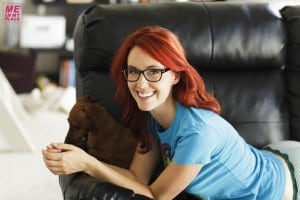 Meg Turney Couch and Dog