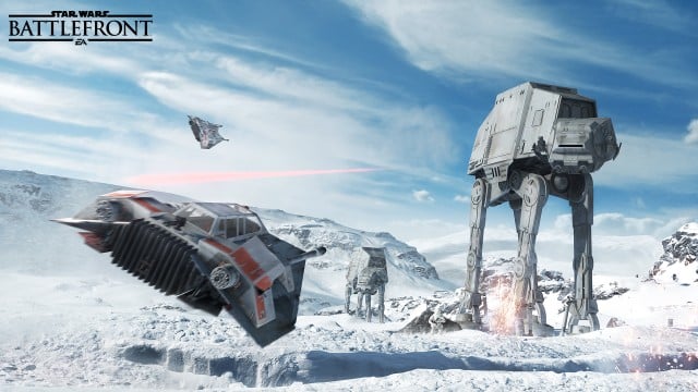Star Wars Battlefront 2015 Screenshot Walkers and Snow