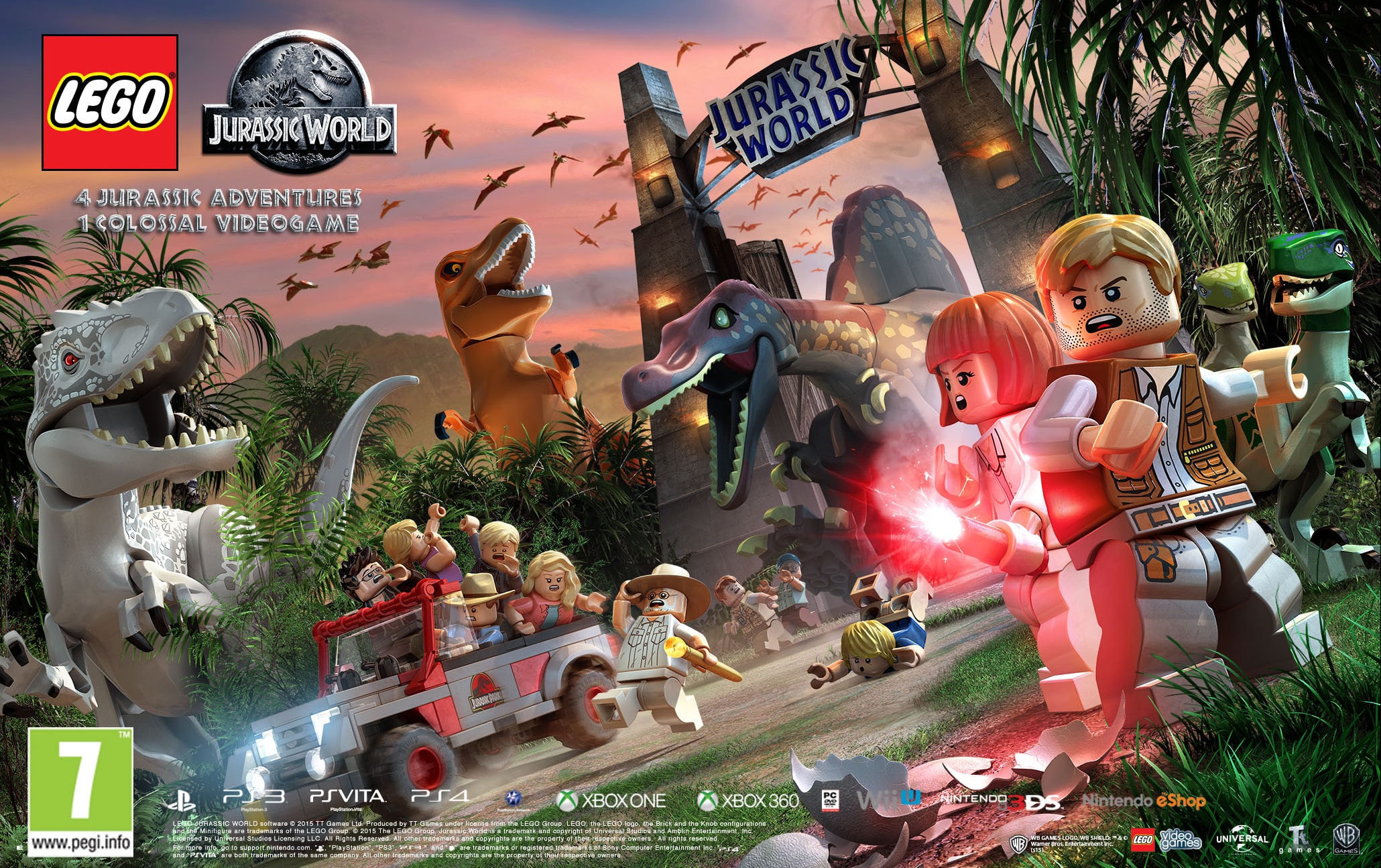 canto empresario Shetland Lego Jurassic World Poster