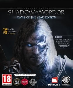 Middle Earth Shadow of Mordor Game of the Year Edition Box Artwork PS4 Xbox One PC