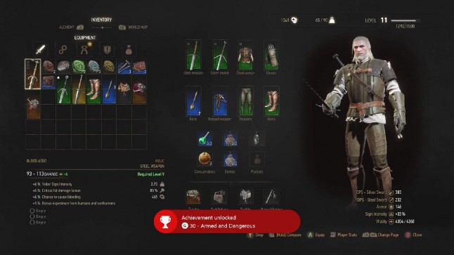 The Witcher 3 Griffin School Witcher Gear Crafting Diagrams Locations ...