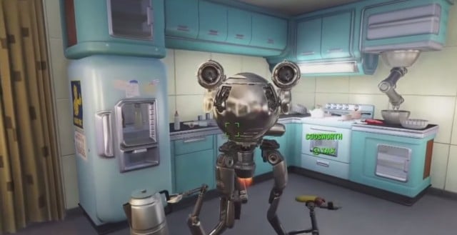 Fallout 4 Codsworth Robot Maid In Kitchen Talking Xbox One PS4 PC Gameplay Screenshot