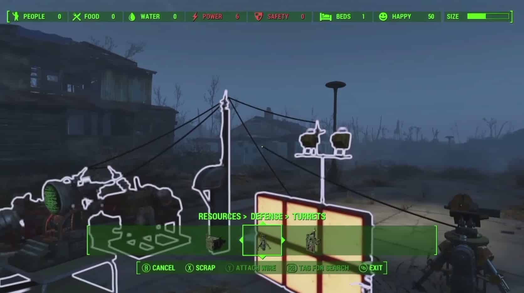 Fallout 4 Tower Defense Turrets Xbox One PS4 PC Gameplay Screenshot