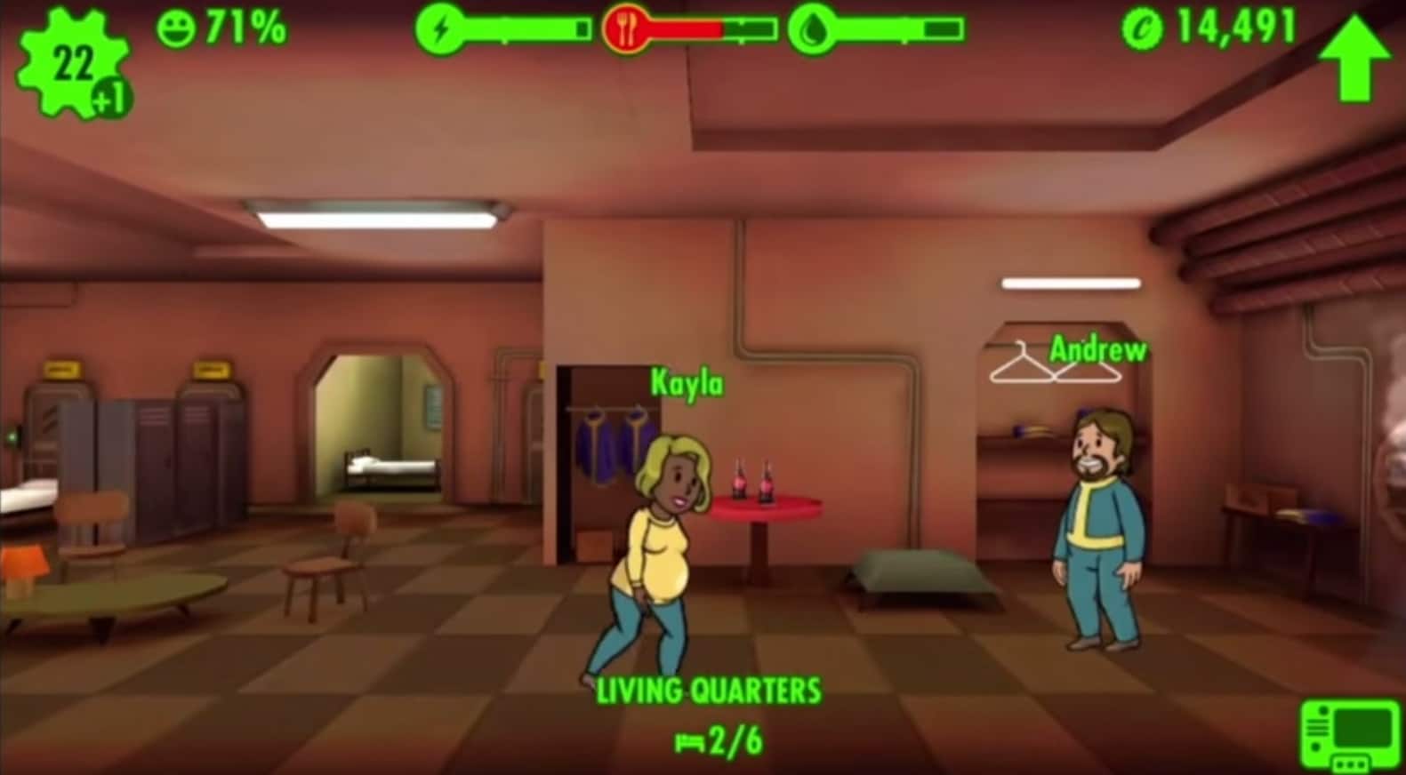 Fallout Shelter Pregnant Mating Sex In Vault Gameplay Screenshot iOS iPhone iPod iPad