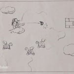 Making of Super Mario Bros Design Document Lakitu Cloud Fireball at Koopa Paratroopa Miyamoto 1984 Art Official