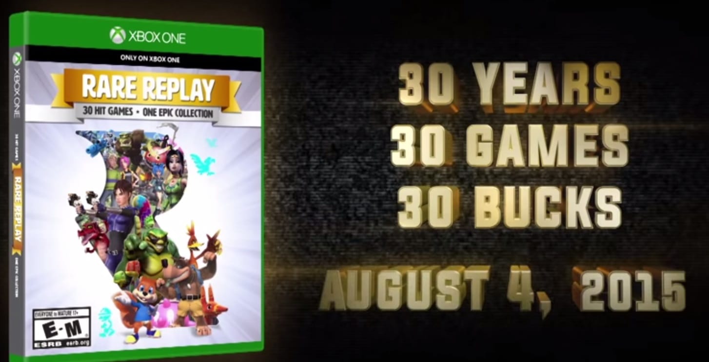 Rare Replay Release Date Xbox One Box Artwork August 4 2015