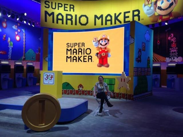 Super Mario Maker E3 2015 Station Stand Display With Alison Rapp